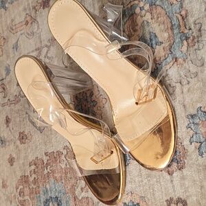 PVC Clear Transparent Sexy Heels Size 38